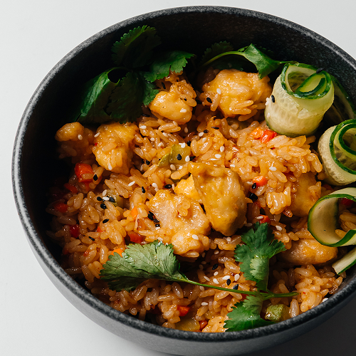 Вок с рисом и цыпленком