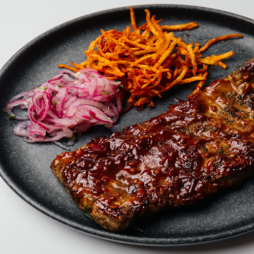 Свинина в виски с BBQ